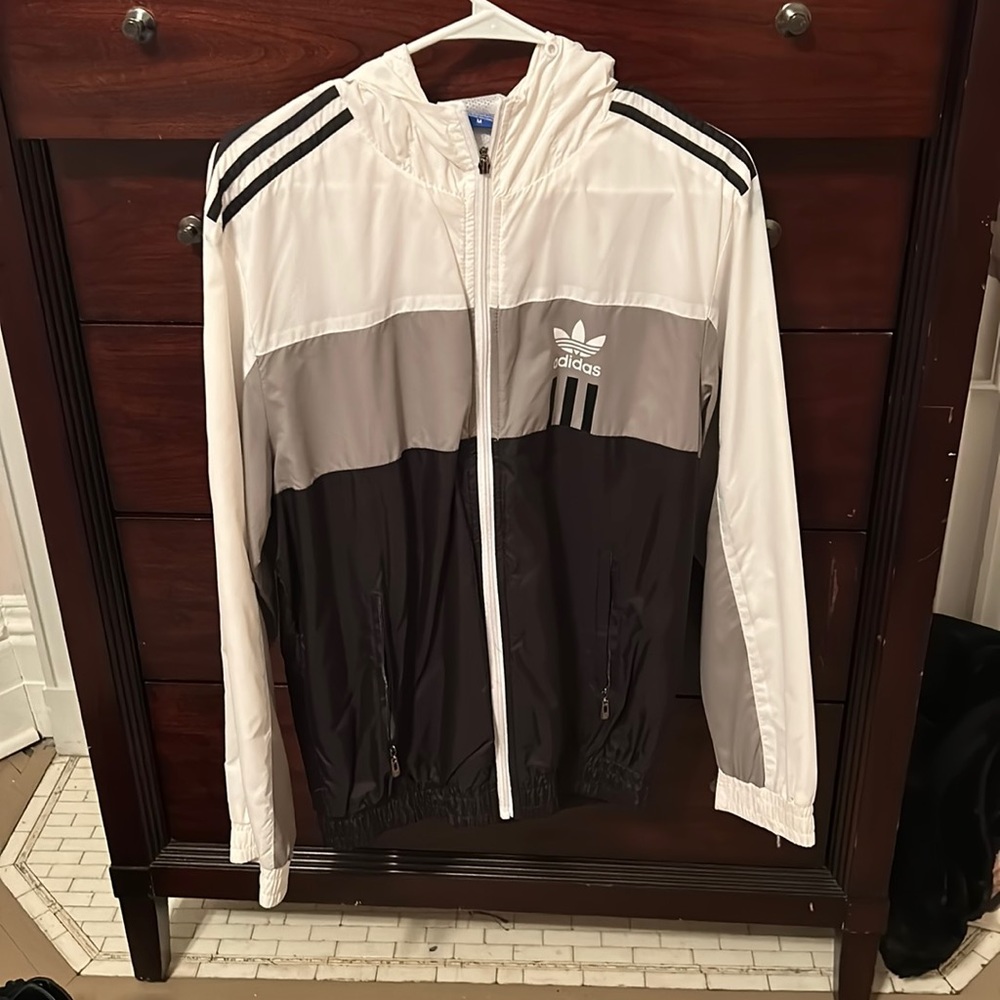 Adidas Zip Up Windbreaker (Unisex, Medium)